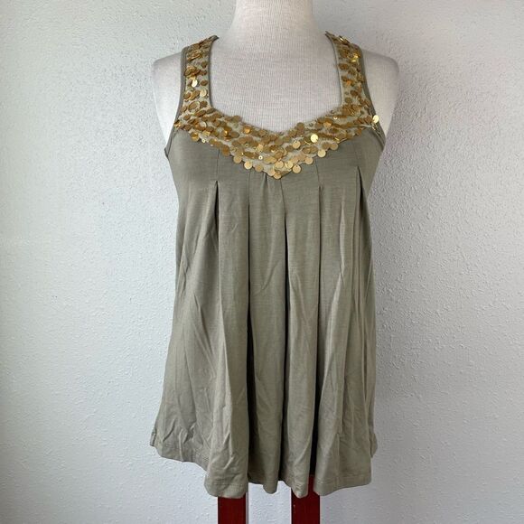 NWT Mac & Jac Khaki Mix Tank Top Size XS - Picture 1 of 9